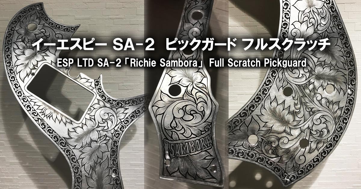 ESP リッチーサンボラ モデル ピックガード 彫金